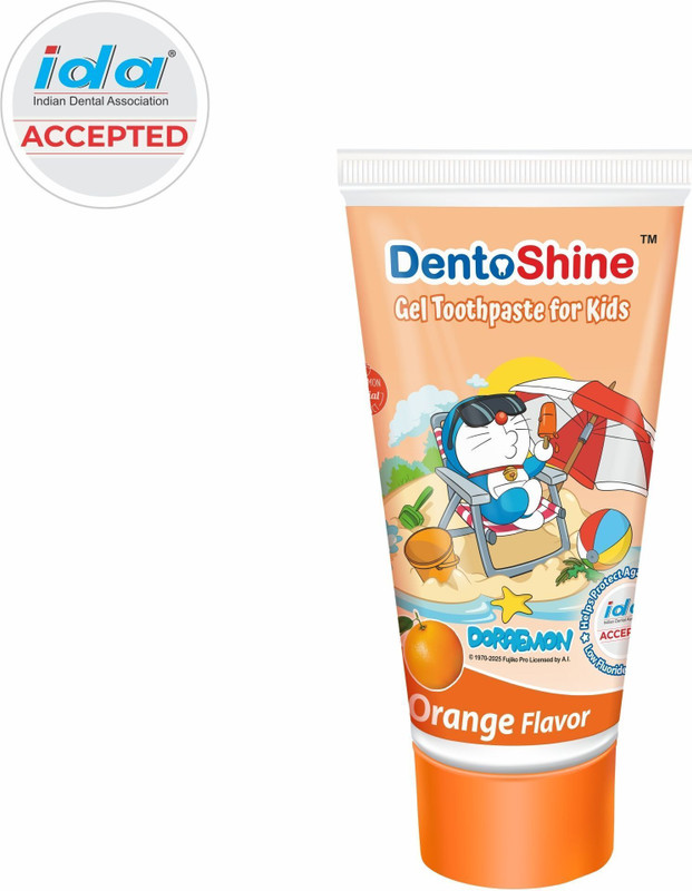 Dentoshine Gel Toothpaste for Kids Orange | IDA Accepted | (Ages 2+) Toothpaste(80 g)