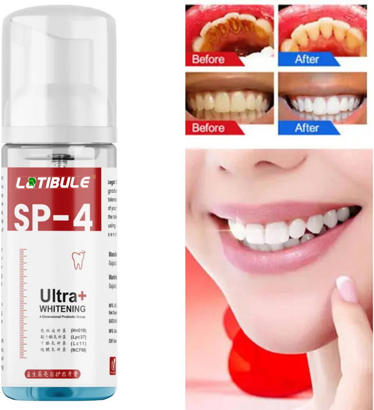 Latibule Ultra + Teeth Whitening Foam Blue Gel Cool Breeze Ice - Fresh(60 ml)