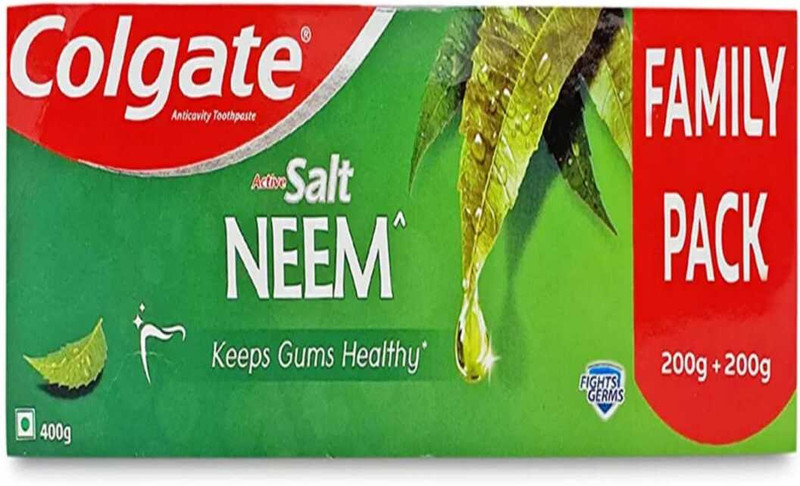 Colgate Active Salt Neem & keeps gums healthy & family pack Toothpaste(400 g)