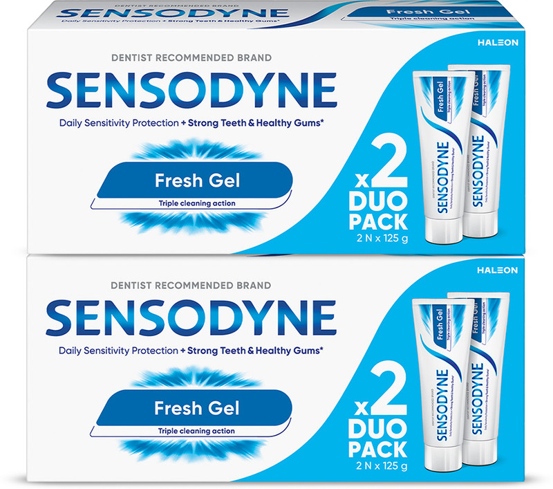 SENSODYNE Fresh Gel Toothpaste Combo Pack;daily sensitivity protection,Pack of 6 (40 gm*6) Toothpaste(240 g, Pack of 6)