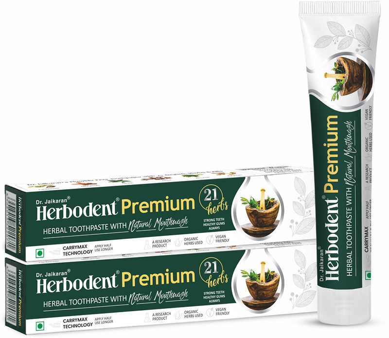 Dr. Jaikaran Herbodent Premium Herbal Toothpaste(200 g, Pack of 2)