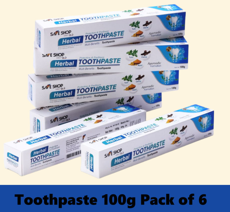 HAOMA Herbal Toothpaste 100g Pack of 6 Toothpaste(600 g, Pack of 6)