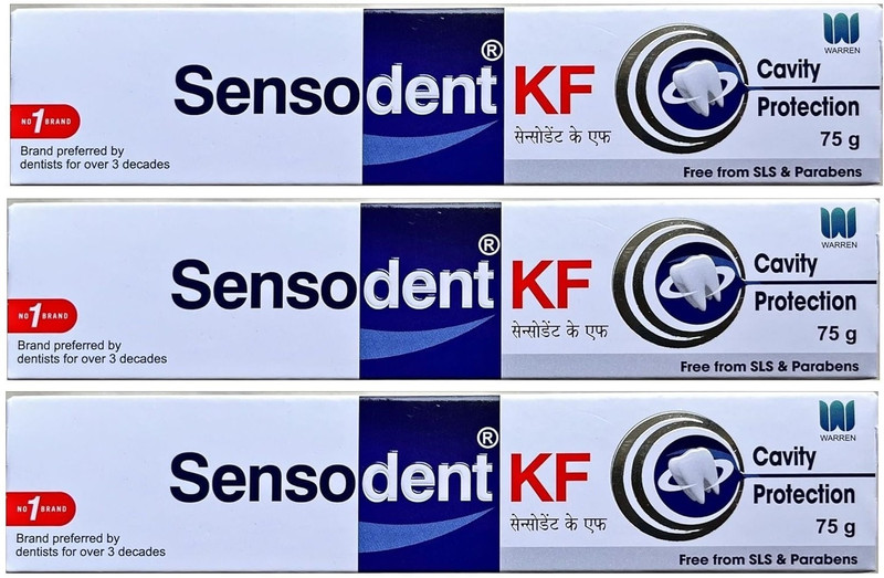 sensodent KF Medicated Foaming Dental Gel - 3 x 75g Packs Toothpaste(225 g, Pack of 3)