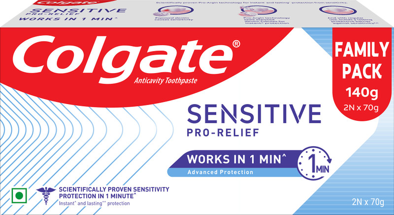 Colgate Sensitive Pro Relief Sensitvity Relief Pro Argin Technology Toothpaste(140 g, Pack of 2)