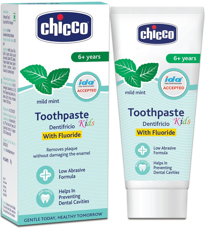Chicco Mild Mint Flavour 6Y+ Kids, Preservative Free Toothpaste(70 g)