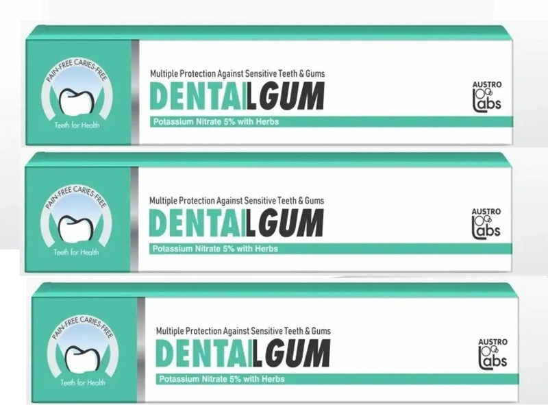 AUSTRO Labs Dental Gum Toothpaste - 3x75 G, Whitening Toothpaste(225 g, Pack of 3)