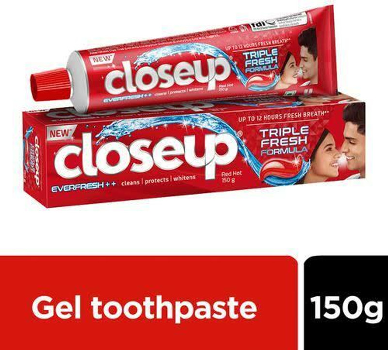 Closeup Red Hot Triple Fresh Formula Pack Of (150G) Toothpaste(150 g)