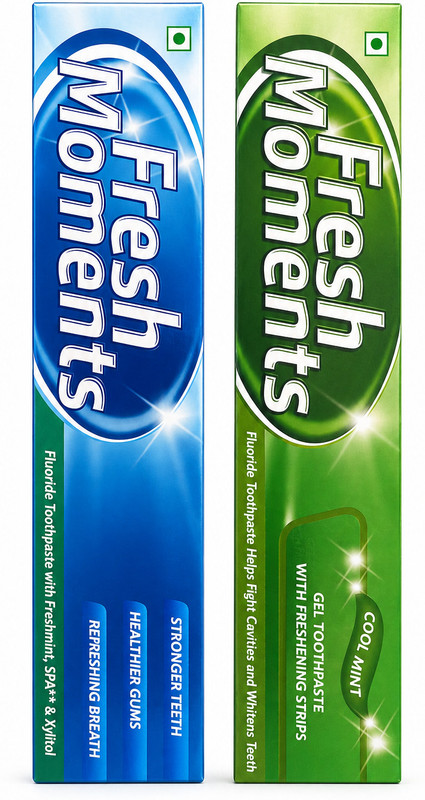 Modicare Fresh Moments Cool Mint Gel Toothpaste with Freshening | Cavity Protection Toothpaste(200 g, Pack of 2)