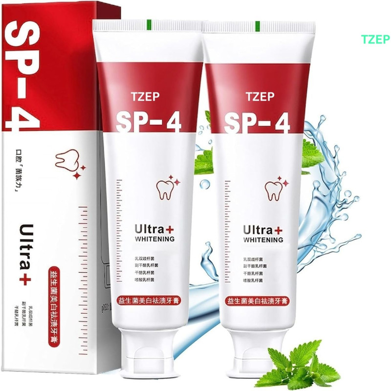TZEP Sp 4 toothpaste with refreshing minty whitening care Toothpaste(30 g, Pack of 2)