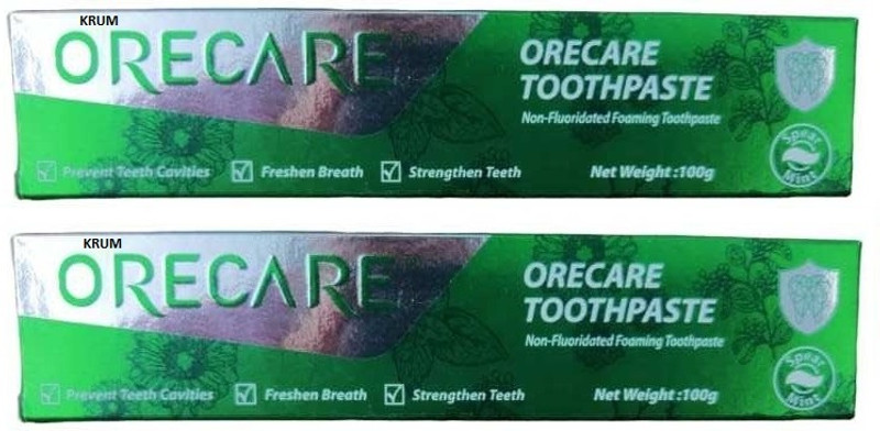 KRUM Orecare toothpaste non-fluoridated foaming 100 g Toothpaste(100 g, Pack of 2)