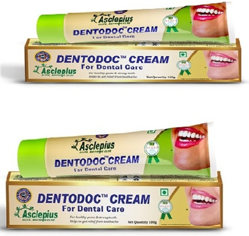 Asclepius wellness Dentodoc Cream For Dental Care Asclepius Toothpaste(100 g, Pack of 2)