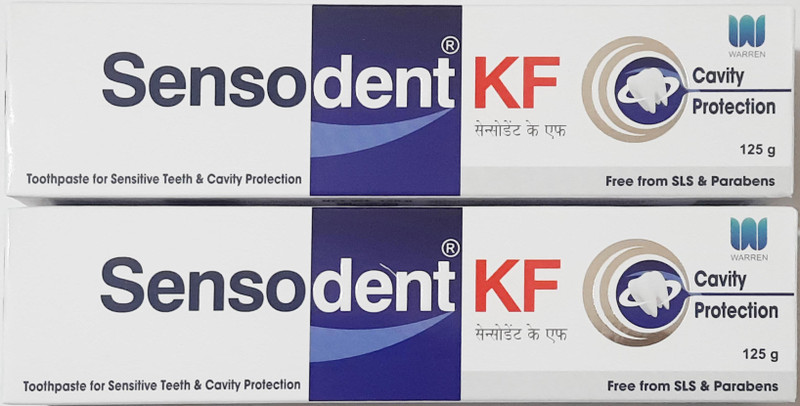sensodent KF Cavity Protection & Sensitive Toothpaste - 125 Gram - Free from SLS & PARABEN Toothpaste(250 g, Pack of 2)