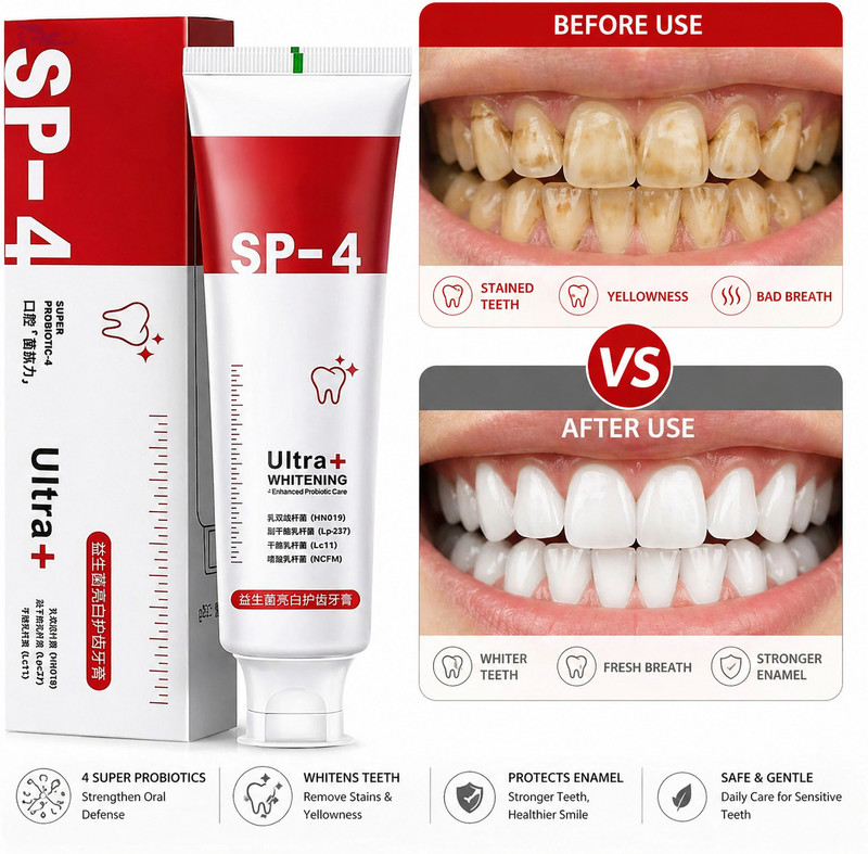 Qynora Sp 4 Ultra Brightening Toothpaste Advanced Whitening Formula Toothpaste(20 g)