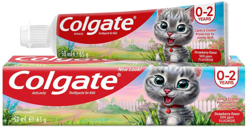 Colgate For Kids 0-2 Years Anticavity Strawberry Toothpaste Toothpaste(65 g)