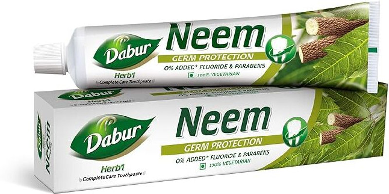 Dabur Herb'l Neem Germ Protection | No Added Flourides & Parabens | Fights Bacteria Toothpaste(200 g)