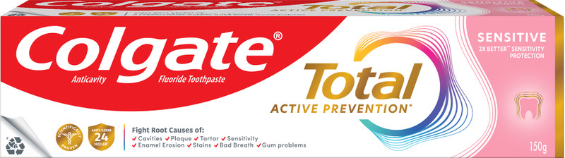 Colgate Total Sensitive Toothpaste, Antibacterial Tooth Paste 150 gm Toothpaste(150 g)
