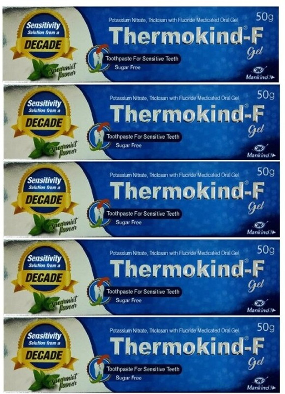 THERMOKIND Thermokind_F - 50gm,(Pack of 5) Toothpaste(250 g, Pack of 5)