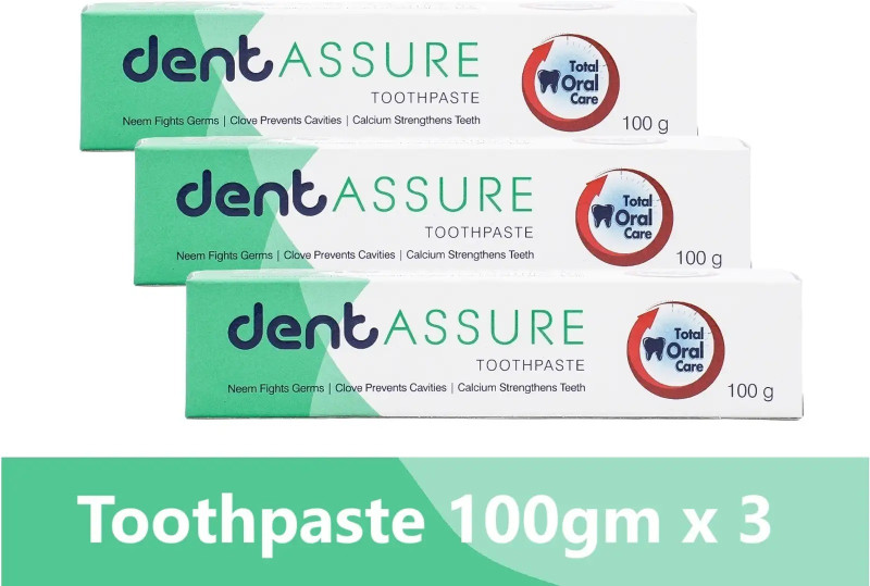 ASSURE Neem & Clove Toothpaste 100g Pack of 3 | Total Oral Care | Cavity Protection Toothpaste(300 g, Pack of 3)
