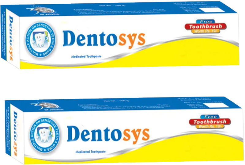 NG MART DENTOSYS WHITENING TEETH TOOTHPASTE FOR SHINE & STRONG TEETH PACK OF 100g x 2 Toothpaste(200 g, Pack of 2)