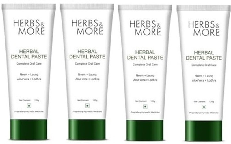 NETSURF Herbs & More New Herbal Dental Paste 125g Toothpaste(125 g, Pack of 4)