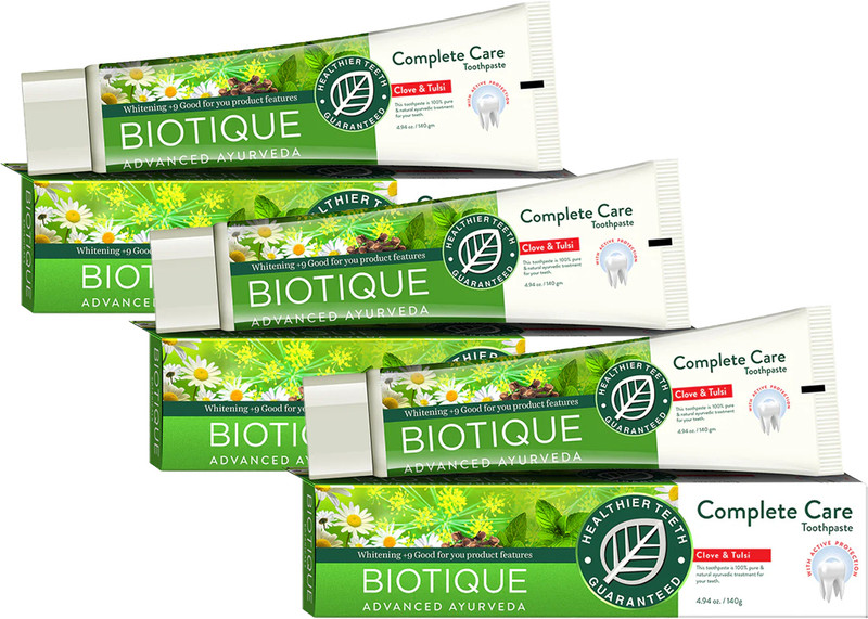 BIOTIQUE Clove & Tulasi Complete Care Toothpaste(420 g, Pack of 3)