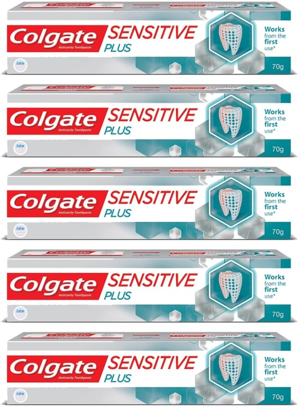 Colgate Sensitive Plus 70g Toothpaste  (350 g, Pack of 5)