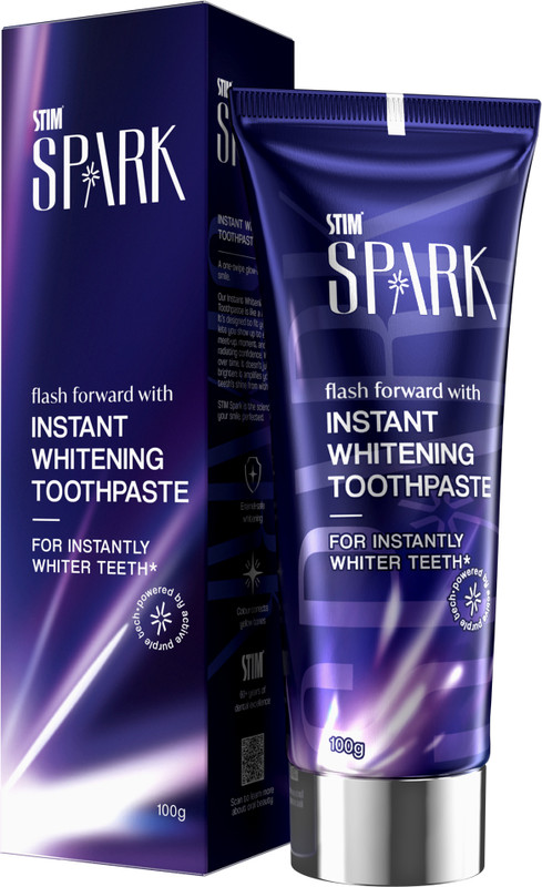 STIM Spark Instant Whitening Toothpaste | Instantly whiter looking teeth Toothpaste(100 g)