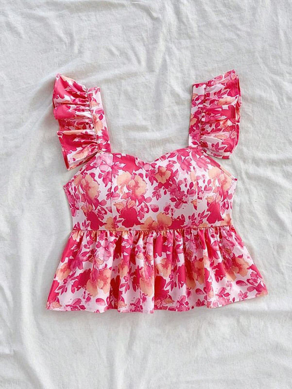Niloberry Party Floral Print Women Multicolor Top