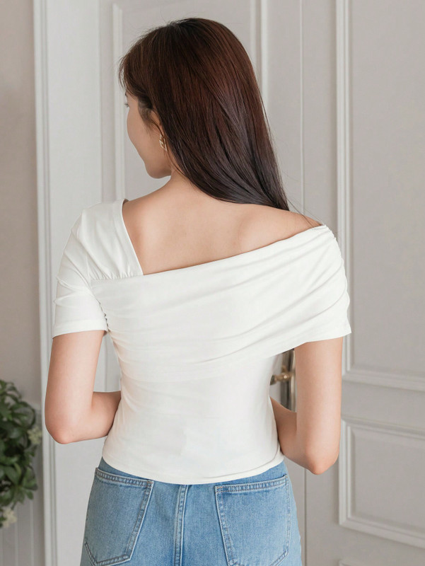 Istyle Can Casual Solid Women White Top