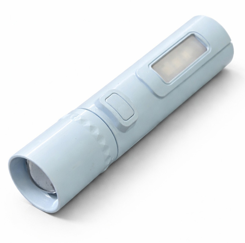 PLSUPREME mini pocket rechargeable torch light with 3 different mode|LED Torch light Torch(Blue, 9.5 cm, Rechargeable)