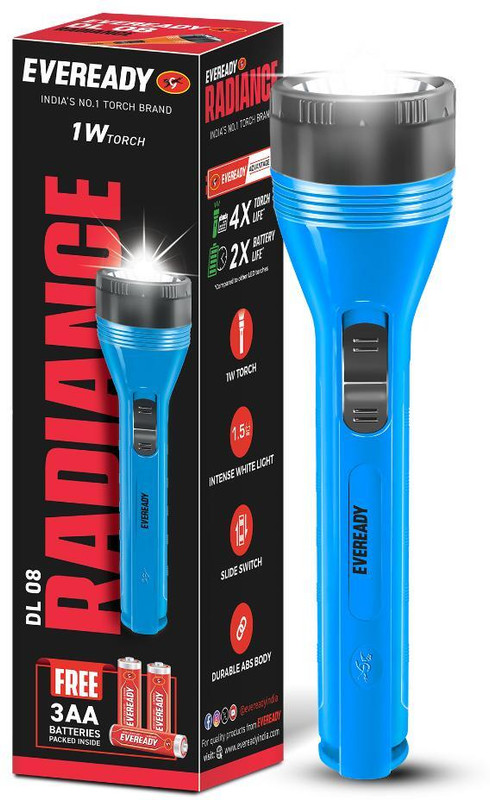 EVEREADY DL 08 Torch(Multicolor, 20 cm)