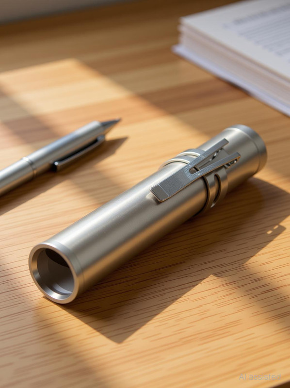 TRP Traders Moon Light Pocket Laser Torch with CREE Led Torch(Silver, 10 cm)
