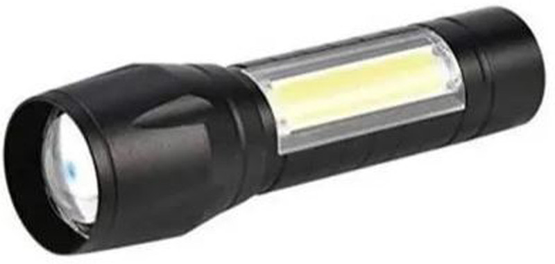 GALLAXY Small Sun Super Bright Flashlight LED Rechargeable Torch With USB Charging Soket 2 hrs Torch Emergency Light(Black)