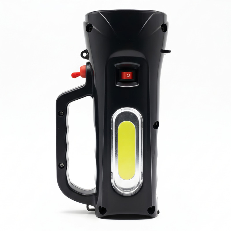 DEGNO LED Ultra Super Search Torch 80w long battery backup laser kissan torch light Torch(Black, Silver, 20 cm, Rechargeable)