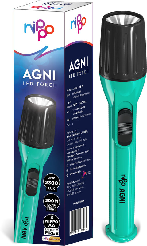 Nippo REG - AGNI1 Torch(Green, Black, 18.7 cm)