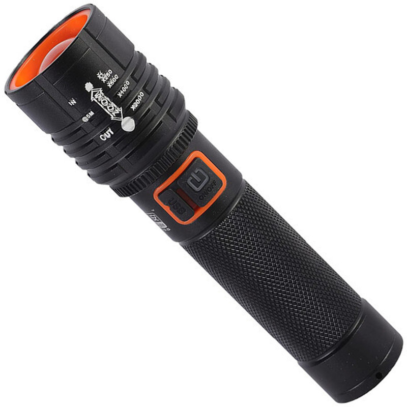 UNZAG 3Mode Rechargeable High Power Flash Outdoor Lamp Search Light Long-Range Outdoor Torch(Black, 14 cm, Rechargeable)