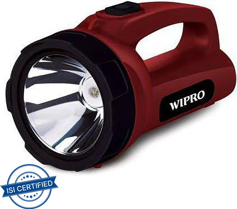 Wipro LED rechargable Torch /Emergency torch Torch(Red, 19 cm, Rechargeable)