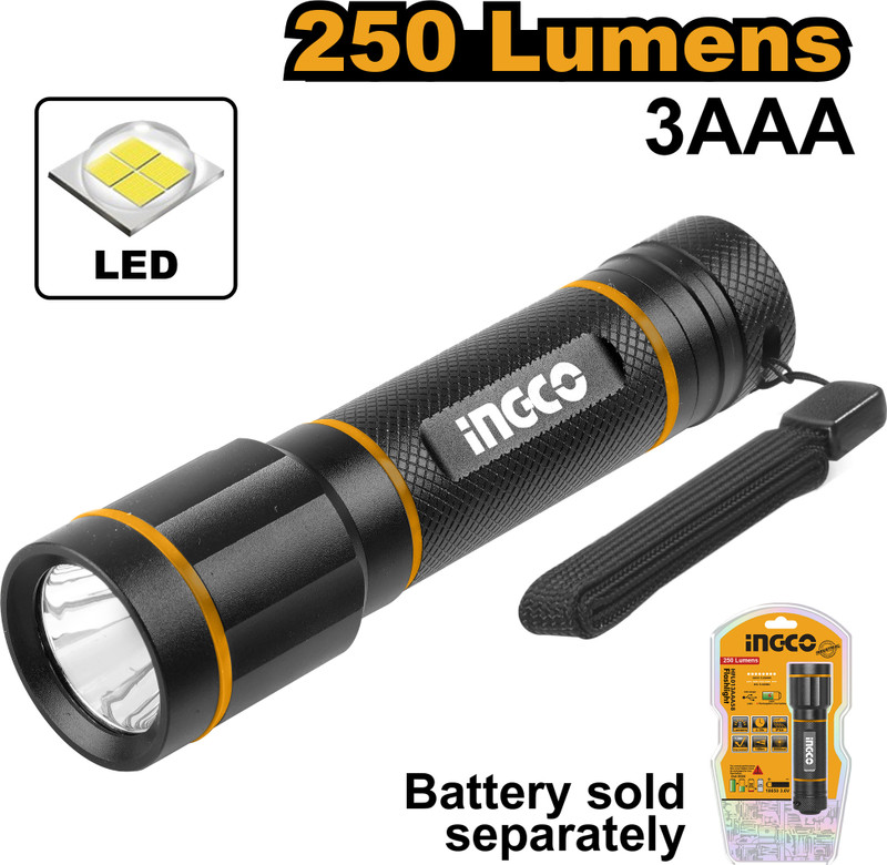 INGCO HFL013AAA58 Torch(Black, 16 cm)