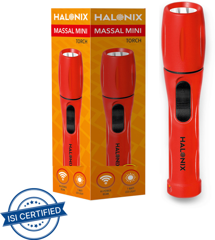 HALONIX 1W Massal Mini Torch(Red, 16 cm)