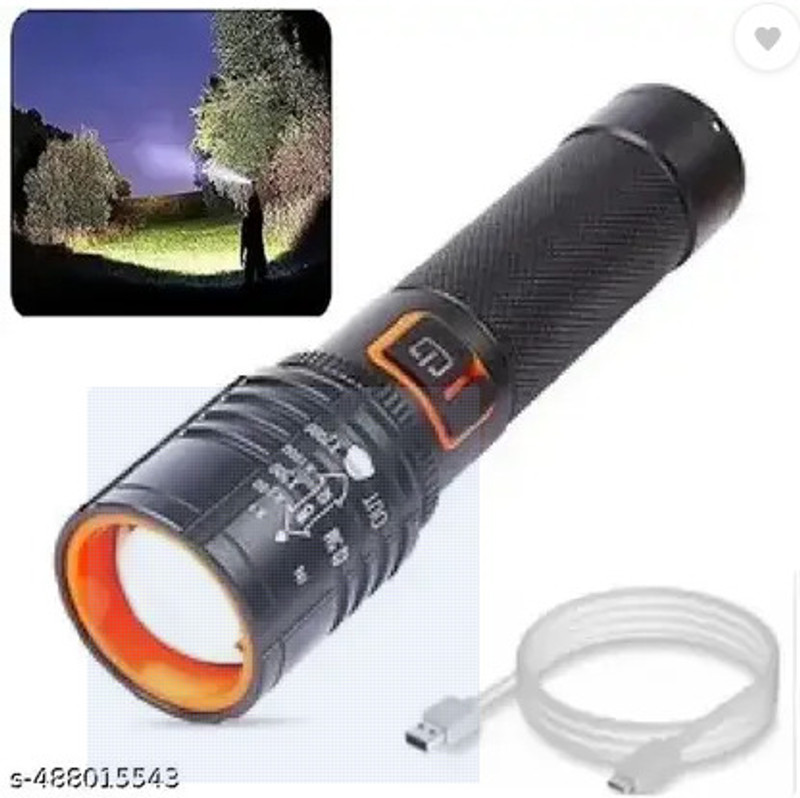 FAVOURABLE M 035 ZOOMABLE METAL5 Modes FlashlightSuper Bright Cree -T6 LED Light Torch Torch(Multicolor, 16 cm, Rechargeable)