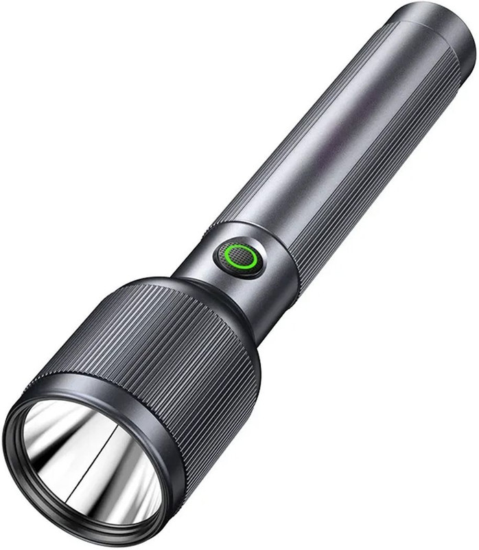 Kay-Joy RL-M12 Rechargeable bright LED Torch 150W, 3000mAh battery Long range Torch(Grey, 5 cm, Rechargeable)