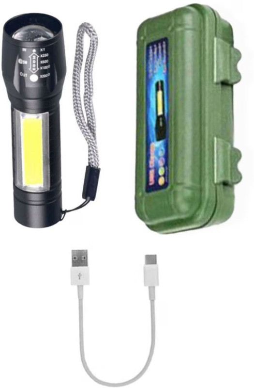 Kadio Small--Green-Torch1 Torch(Black, 15 cm, Rechargeable)