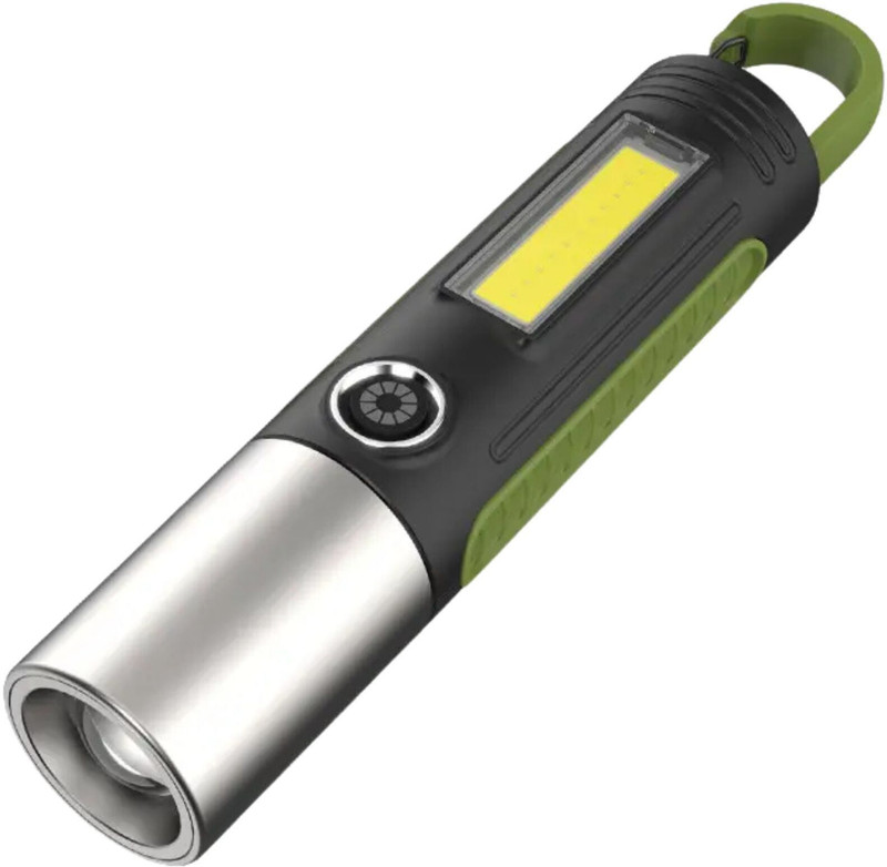 MZ YD 2320 (MULTI-FUNCTION ZOOM FLASHLIGHT) 4 Modes Bright LED Torch(Black, 17 cm, Rechargeable)