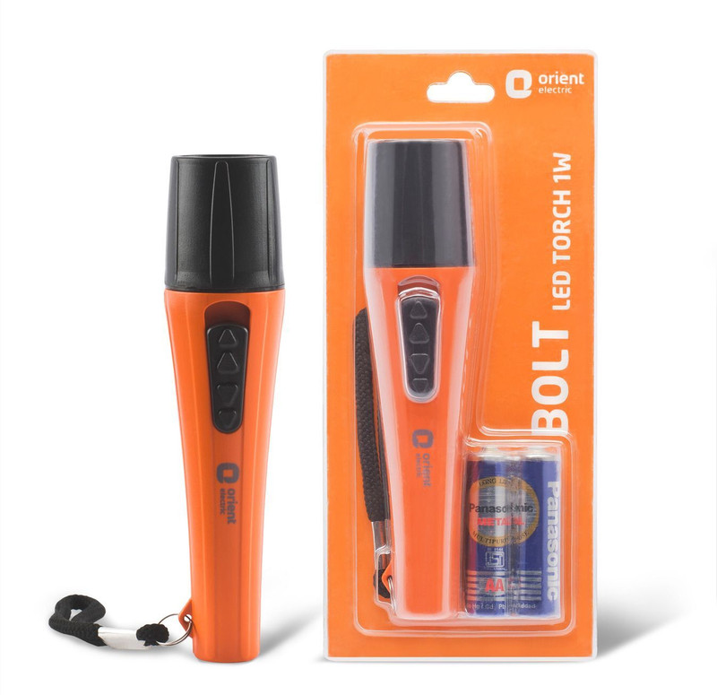 Orient Electric Bolt Rechargeable Torch Light LED, LED01WTC-BOLT Torch(White, 14.5 cm, Rechargeable)