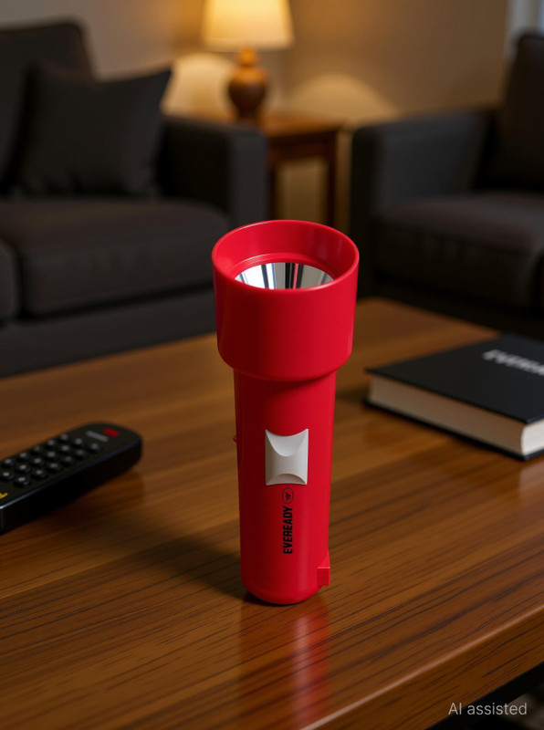 EVEREADY Red Flash DL 88 0.75W LED Torch(Red, Black, 18 cm, Rechargeable)