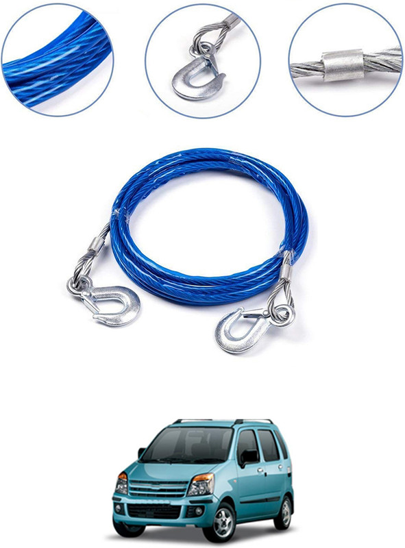 AYW Super Strong Stainless Steel Towing Cable With Dual Hook For Vehicle-304 4 m Towing Cable(Stainless Steel, 7000 kg Pull Capacity)