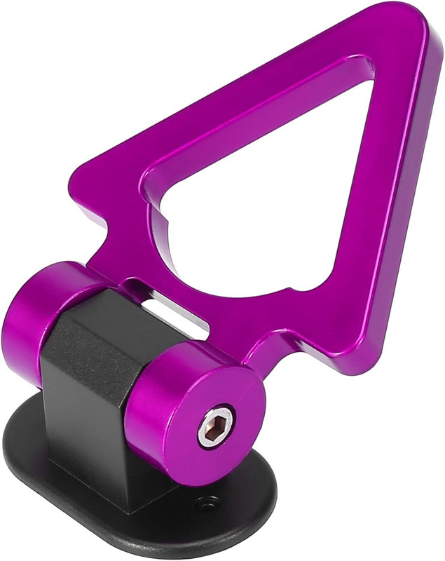 Auto MT Purple-Triangle Dummy Tow Hook, Universal for Car Bumper Sticker Rear Tow-Strap Car Flywheel