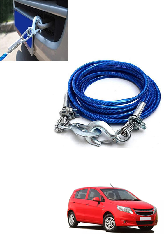 CCMM 4M/7Ton Heavy Duty Pull Capacity Blue Towing Cable For Vehicle-234 4 m Towing Cable(Steel, 7000 kg Pull Capacity)