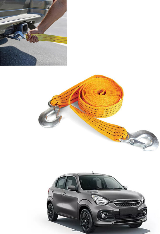 AYW Emergency Stainless Steel Towing Cable With Double Hook For Vehicle-55 2.5 m Towing Cable(Nylon, 3000 kg Pull Capacity)