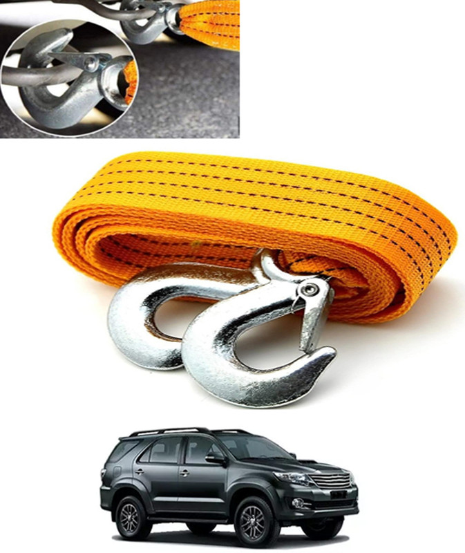 MSNP Universal Strong Nonslip Nylon Yellow Towing Rope For Vehicle-110 2.5 m Towing Cable(Nylon, 3000 kg Pull Capacity)
